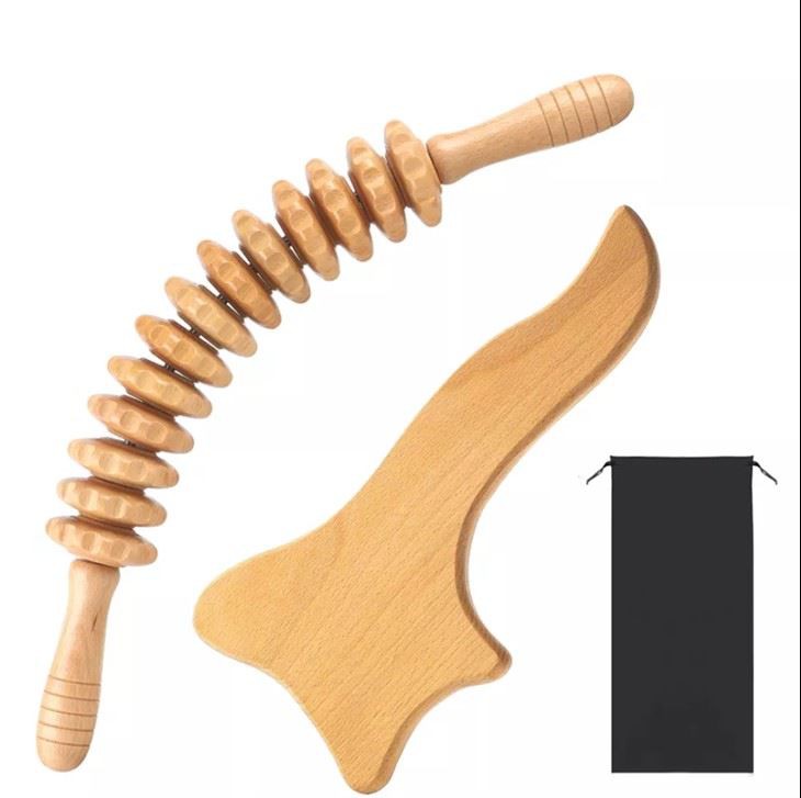 Leseni masažni valj gua sha valj