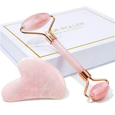 Roza Quartz Jade Roller & Set orodja Gua Sha