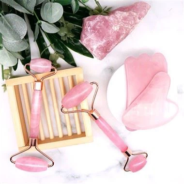 Nega kože Natural Jade Roller Dvojna glava.