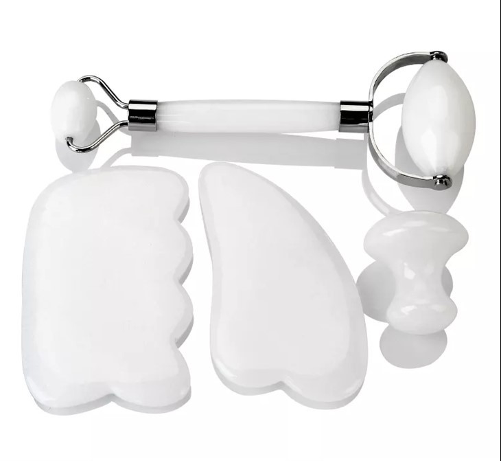 White Jade Roller in Gua Sha Facial Masager