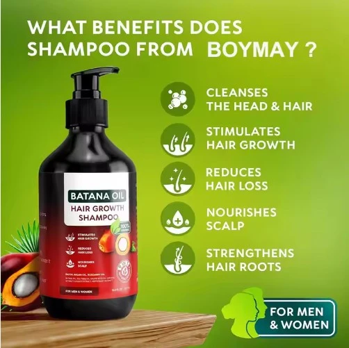 Natural Rosemary Oil Biotin Anti-Hair Loss Hair Growth Batana Oil Shampoo